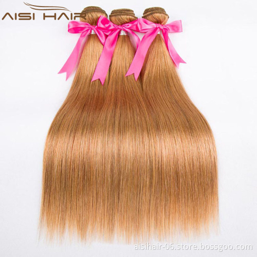 Peruvian Human Hair Bundle 100% Straight Human Hair Extension Weave Natural Color Can Be Dyed